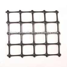 Two-directional draw and extend plastic geogrid